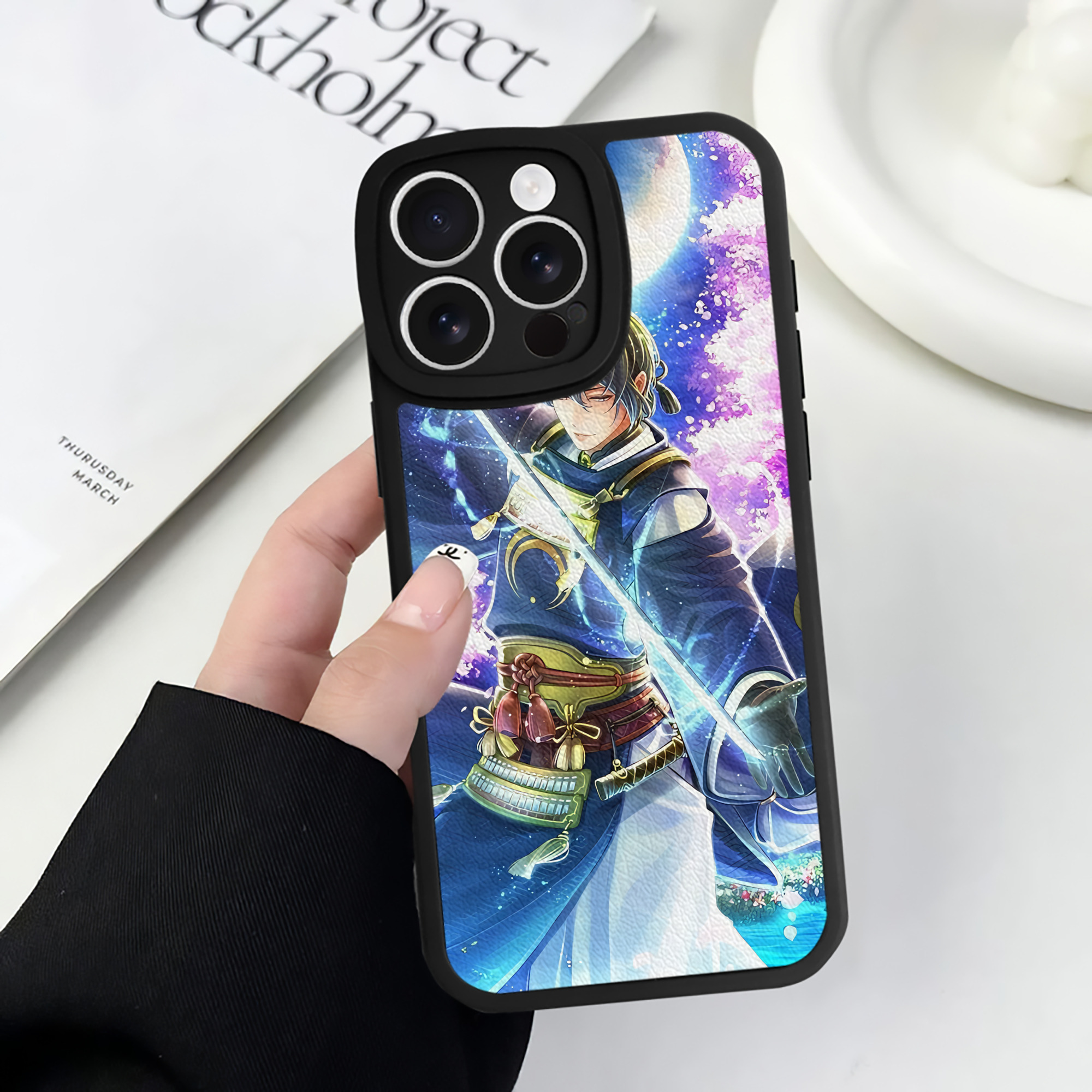 （画像用） 刀剣乱舞 Touken Ranbu 【iPhone 16シリーズ対応】シリコンスマホケース（レザー調） 材質：シリコン